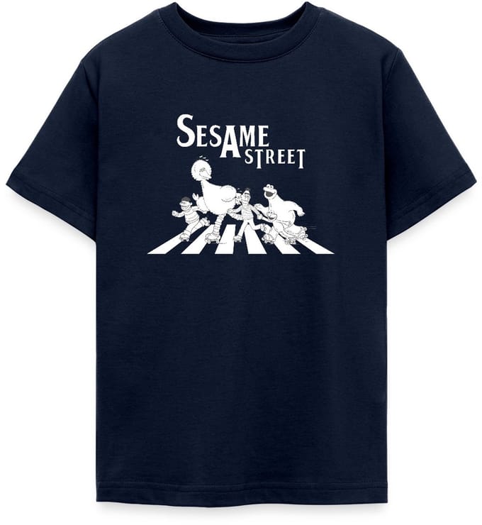 Sesamstraat Parodie Op Abbey Road T-Shirt Tiener