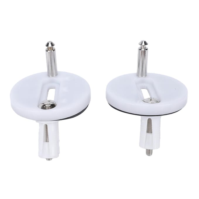 2 Stuks Toiletzitting Scharnier Bevestigingen Roestvrij Staal Toiletzitting Scharnierbouten Schroeven Kit Onderhoudsaccessoires white
