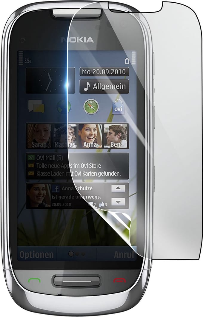 3mk, Geschikt voor Nokia C7, Schokbestendige Hydrogel Screenprotector, Transparant