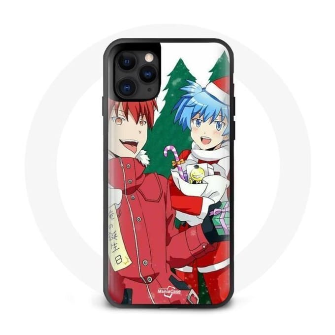 Coque pour Iphone 12 - Maniacase - Assassination Classroom - Souple - Noir - Anime Christmas