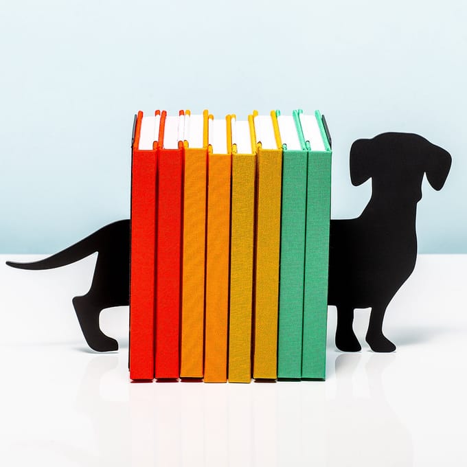 Balvi Teckel Boekensteun – Metaal – Zwart
