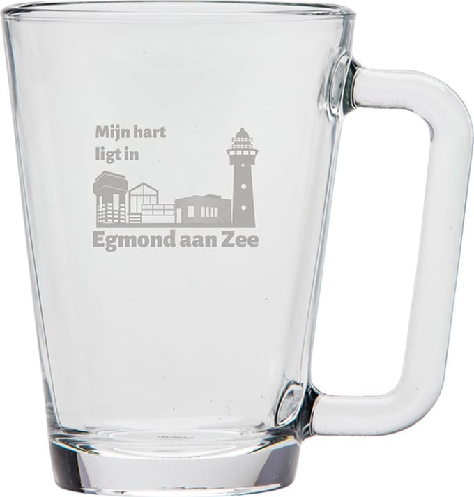 Gegraveerde theeglas 26cl Egmond aan Zee