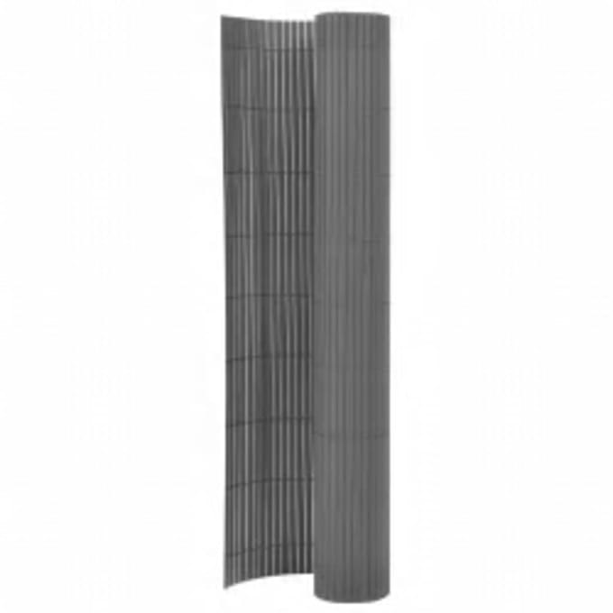 vidaXL - Tuinafscheiding - dubbelzijdig - 110x400 - cm - grijs