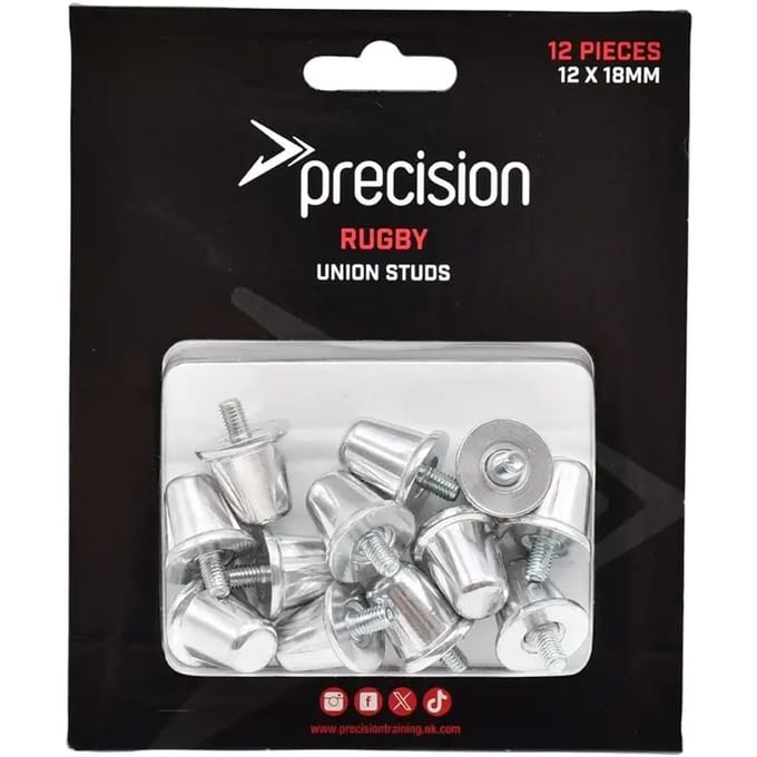 Precision Schroefnoppen Rugby 18 Mm Aluminium Zilver 12 Stuks