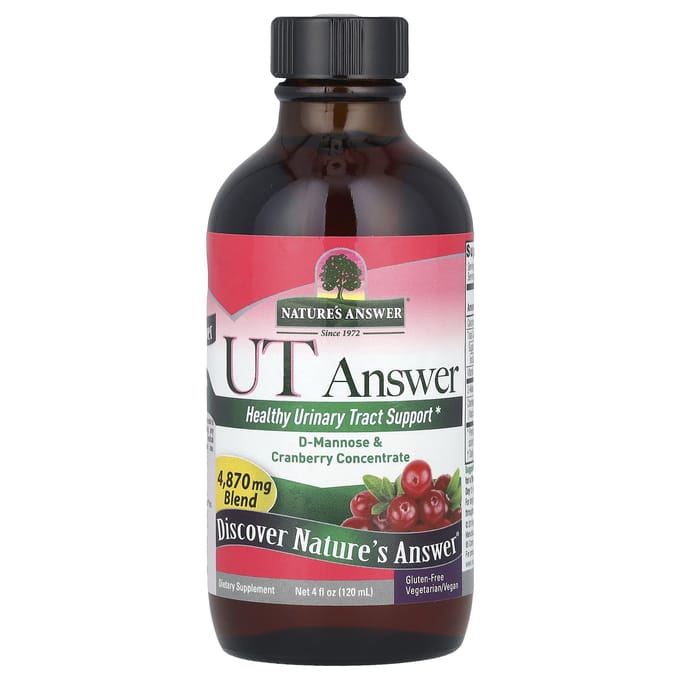 Nature's Answer, Ut Answer, D-Mannose & Cranberry Concentraat, 4.870 mg, 4 fl oz (120 ml)