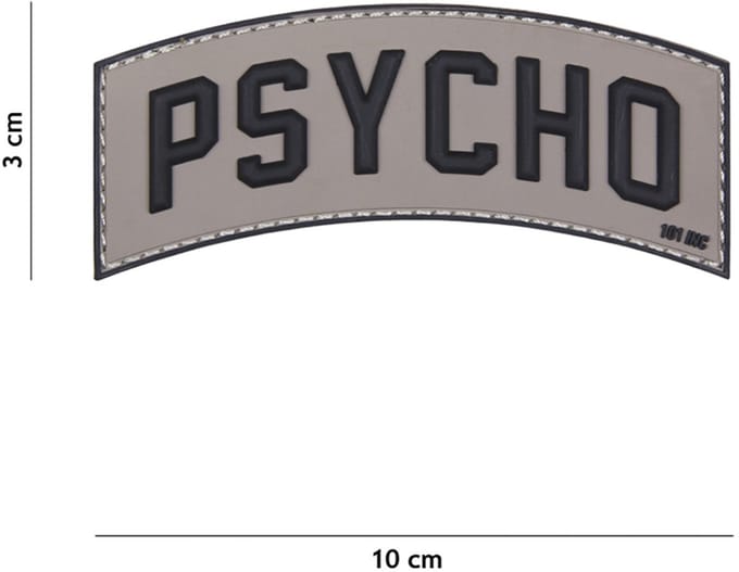 101 Inc Embleem 3D Pvc Psycho Grijs  17068