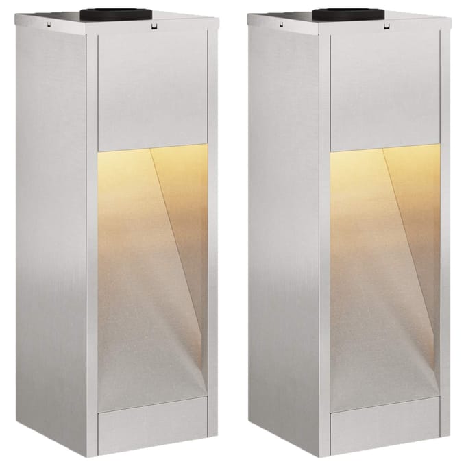 vidaXL Zonne LED Padverlichting 2 st Warmwit 18 x 18 x 50 cm