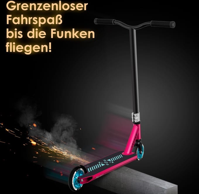 KESSER® Stuntstep X-Limit-Pro 360° Step voor Volwassenen en Kinderen - Roze / Turkoois