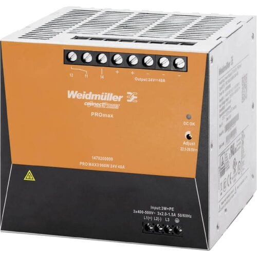 Weidmüller 1478200000 DIN-rail netvoeding 24 V/DC 40 A 960 W Inhoud 1 stuk(s)