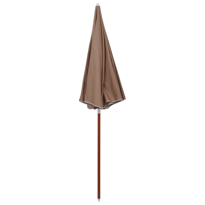 vidaXL - Parasol - met - stalen - paal - 240 - cm - taupe