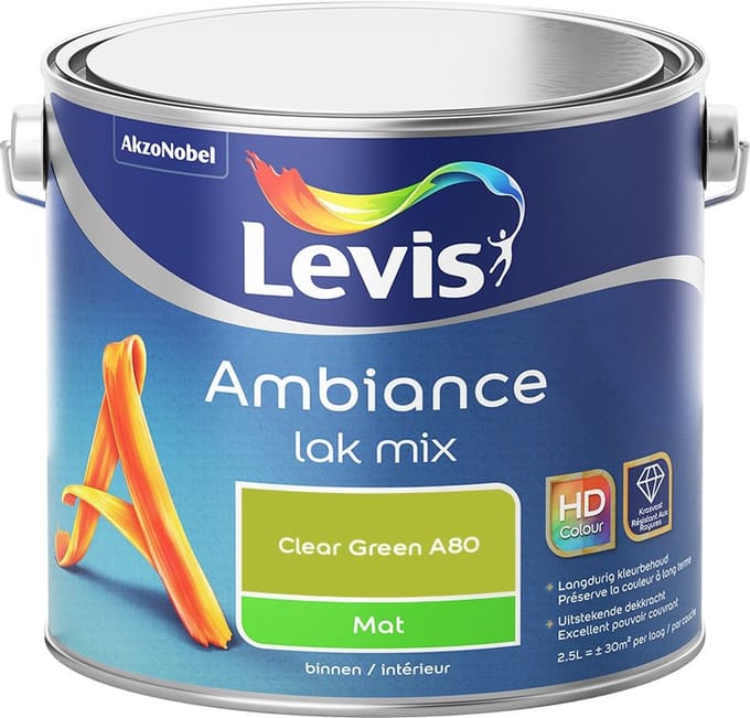 Levis - Ambiance Lak Mat Mix - Clear Green A80 - Mengverf - 2,5 L