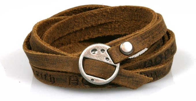 IbizaMen - Bruin leren wrap armband - FITS ALL