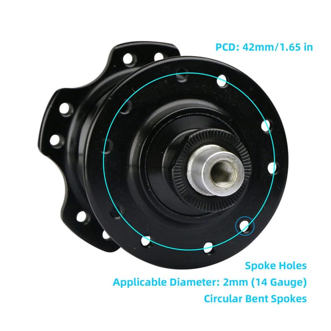 Fietsnaaf Aluminiumlegering 95mm Open Breedte 20 Gaten 5-Speed Fiets Achternaaf 2-Lagers Structuur zwart
