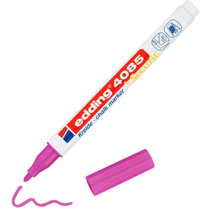 Krijtstift edding 4085 by Securit rond 1-2mm framboos