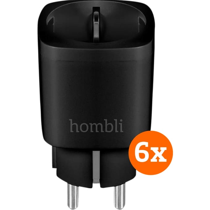 Hombli Slimme Stekker Zwart 6-Pack