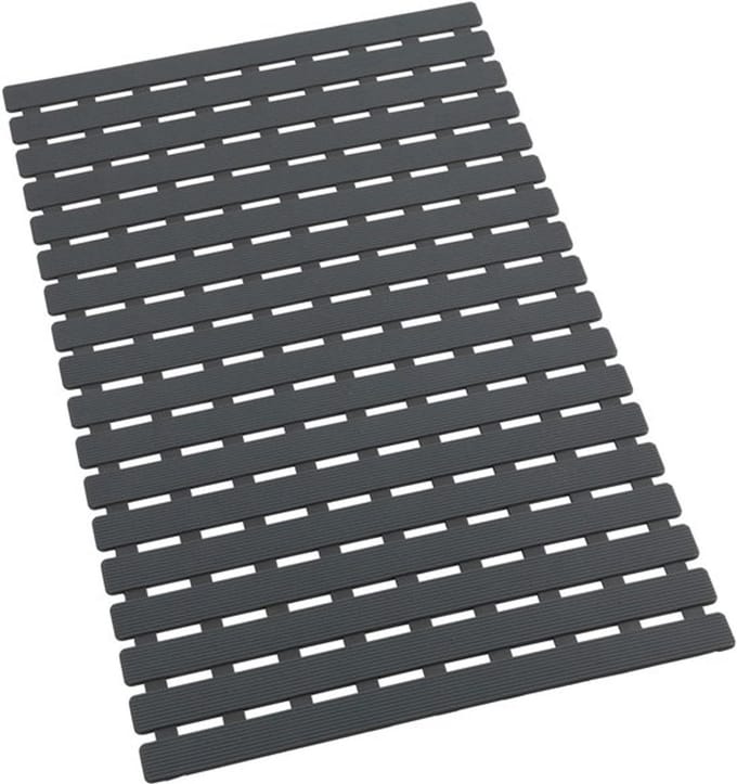 Allecto - Badmat - Anti-slip badmat - 40 x 63 cm - Grijs - Kunststof