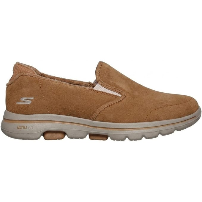 Skechers Gowalk-sneakers van suède voor dames (Kastanje)