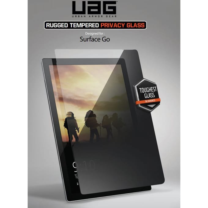UAG Privacy Rugged Tempered Glass Screenprotector voor de Microsoft Surface Go