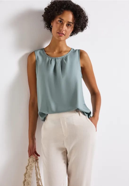 Blousetop met rimpels
