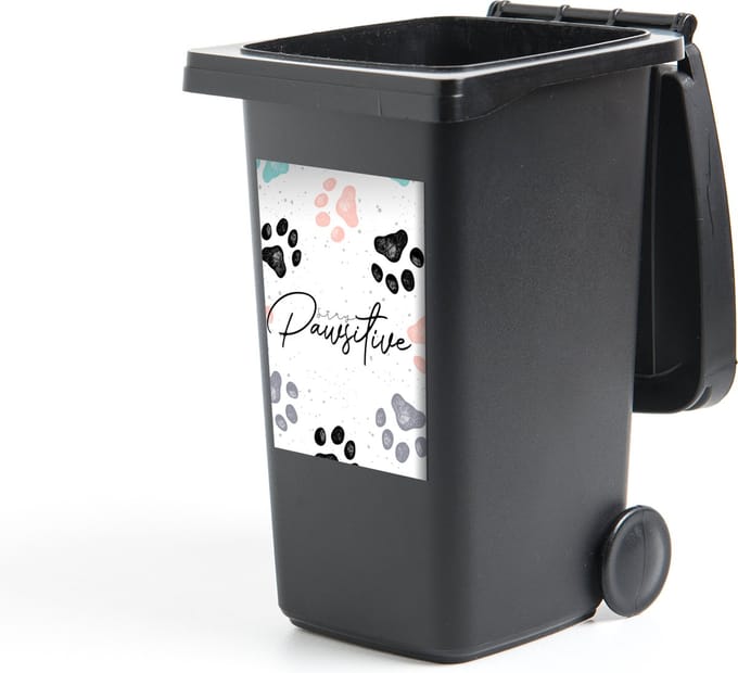 Container sticker Quotes - Spreuken - Stay pawsitive - Dieren - 40x60 cm - Kliko sticker