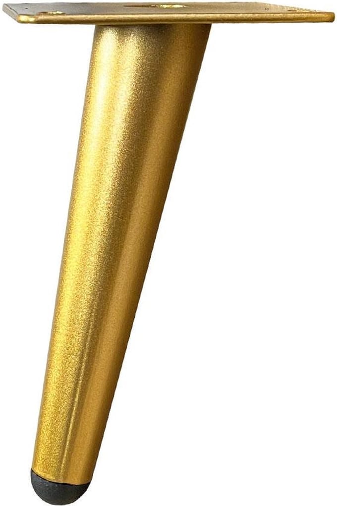 FLE - Stalen schuine meubelpoot goud conisch ø 3,5 cm / 2 cm en hoogte 15 cm