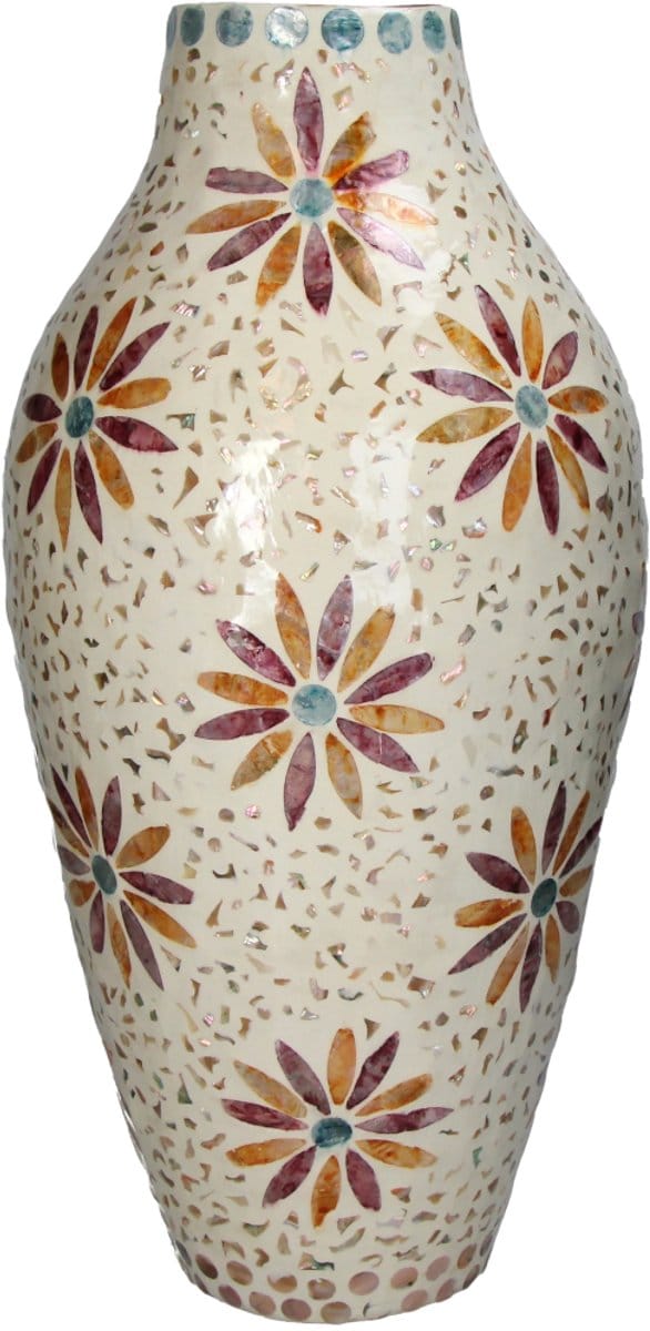 HD Collection Vaas Capiz Multi 24x24x50cm