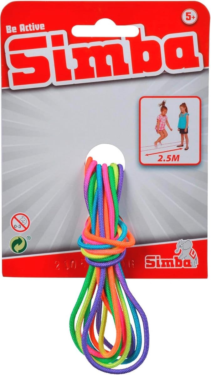 Rubberen twist springrubber - 300 cm - meerkleurig - voor kinderen vanaf 5 jaar