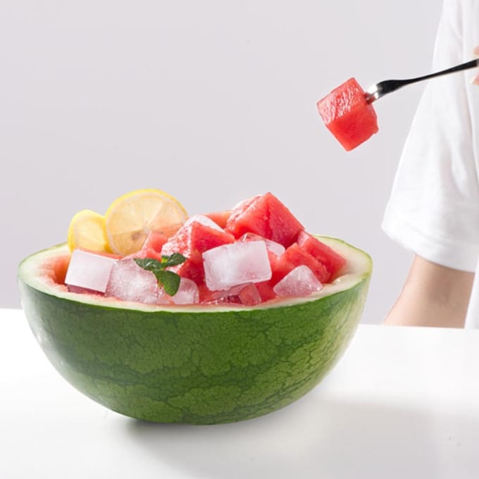 Coupe-Pastèque Râpe Acier Inoxydable 304 Coupe-Pastèque en Cubes Coupe-Melon pour Salade de Fruits vert