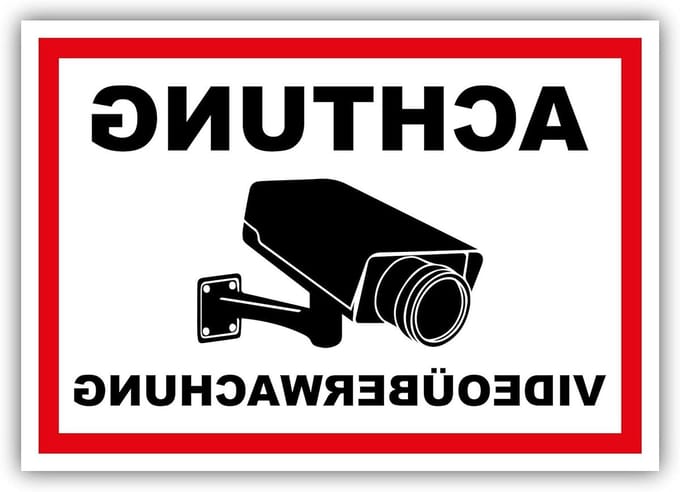 Waarschuwingsbord Camera - Camerabewaking Bord - Object Beveiligen - UV- en Weerbestendig - 30 x 21 cm - Wit