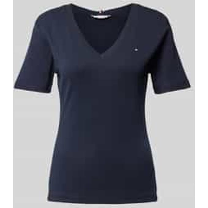 Slim fit T-shirt met logostitching, model 'CODY'