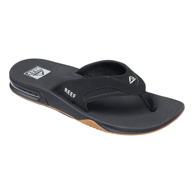 Reef Fanningblack/Silver Heren Slippers - Zwart/Zilver - Maat 45