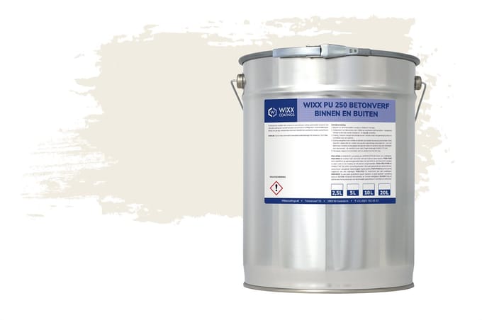 Wixx PU 250 Betonverf Buiten en Binnen - 20L - RAL 9010 | Zuiver Wit