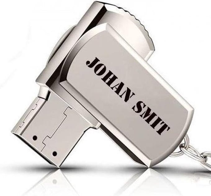 Metaal twister 128GB 3.0 usb stick met naam