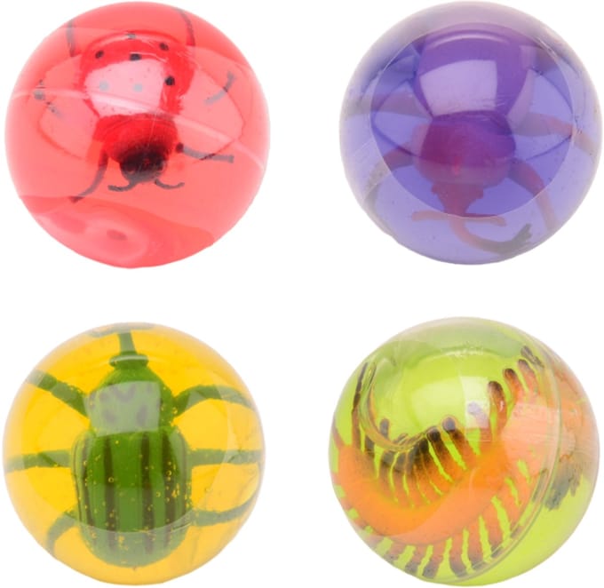 Johntoy putty bol speelgoed met insect - 12 stuks - slijm.