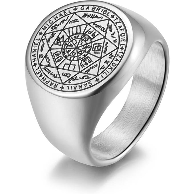 Europese en Amerikaanse Stijl Titanium Staal Herenring Trendy Ring 12# white