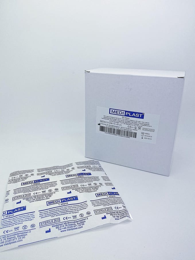 Mediplast Non-Woven Eilandpleister 10cm x 8cm - Doos 50 stuks
