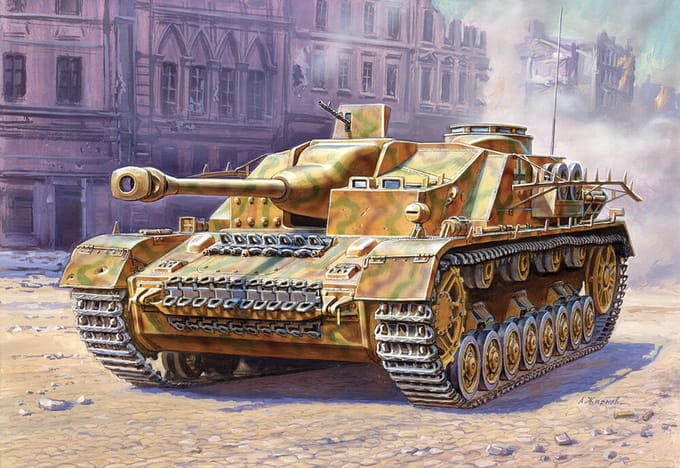 Zvezda Modelbouwpakket Auto - 6284 Sturmgeschutz IV SD.KFZ.167 Plastic - 1:100 - Modelbouw