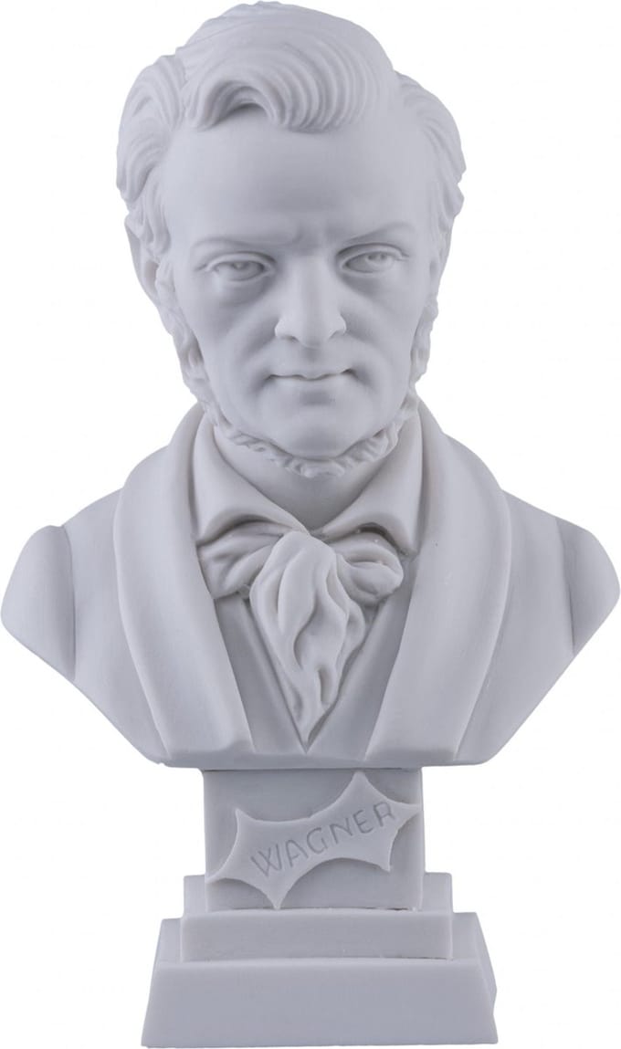 Music Gifts - Albast borstbeeld Wagner 11cm