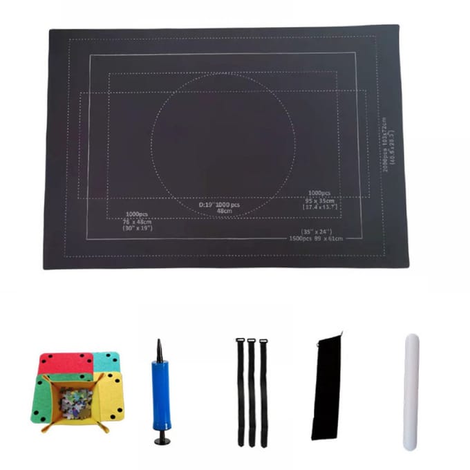 Puzzelmat, professionele puzzelrollen, puzzels, viltmat (zwart)