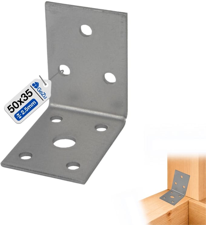 GeZu Impex Hoekverbinder 50×50×35 mm Gegalvaniseerd