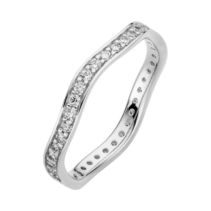 Orolino Ring 333/- Weißgold glanz synth. Zirkonia