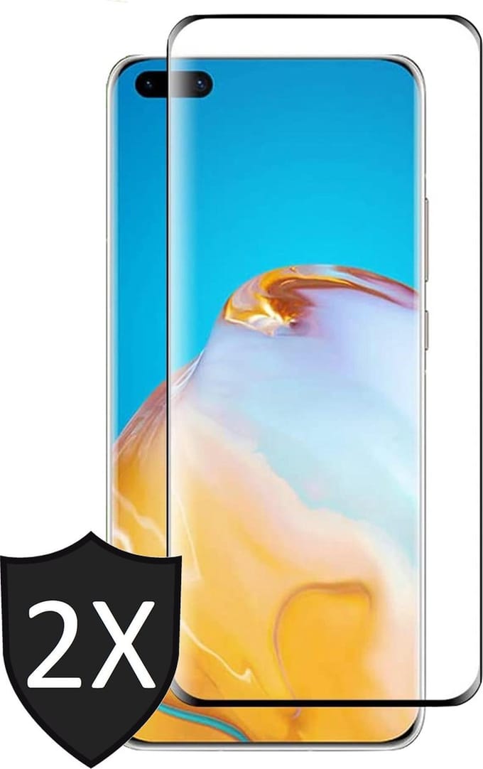 Screenprotector geschikt voor Huawei P40 - Full Screen Protector Glas - 2 Stuks