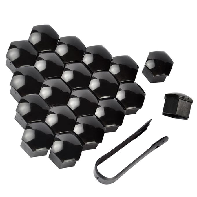 20 stuks 17mm 19mm 21mm Auto Wielmoerdoppen Auto Naaf Schroefdeksel Bout Velgen Buitendecoratie Speciale Socket Bescherming Stofdicht 21mm