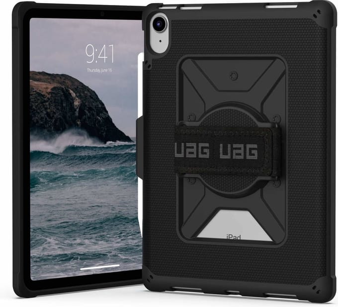 UAG Metropolis Series Rugged Case for iPad 10.9 (10th Gen 2022) - Metropolis W Handstrap Zwart