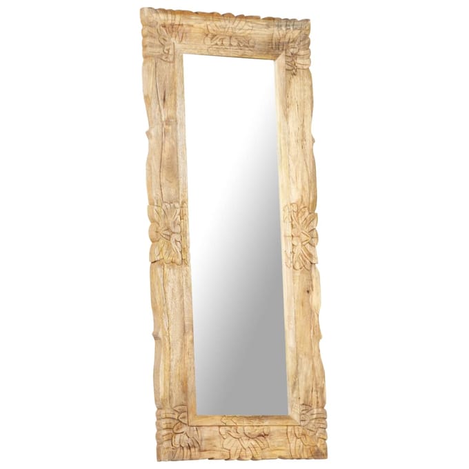 vidaXL - Spiegel - 110x50 - cm - massief - mangohout