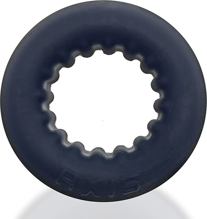 Oxballs - Axis - Ribbed Cockring - Zwart Ice