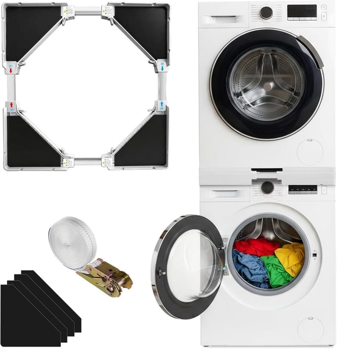 Tussenbouwframe Set - Stapelbouw Frame - Wasmachine Stapelen - Universele Verbinding - 45-70 cm