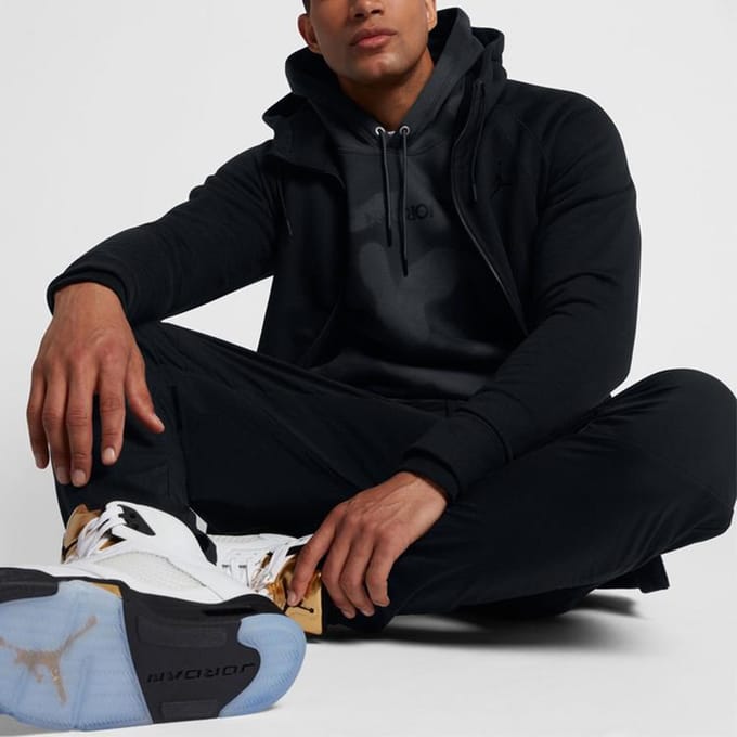 Veste à capuche zippée Jordan couleur unie avec logo pour homme Vêtements d'extérieur Noir 860197-010 S black