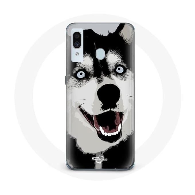 Coque pour Samsung Galaxy A30 Husky de Sibérie Yeux Bleus