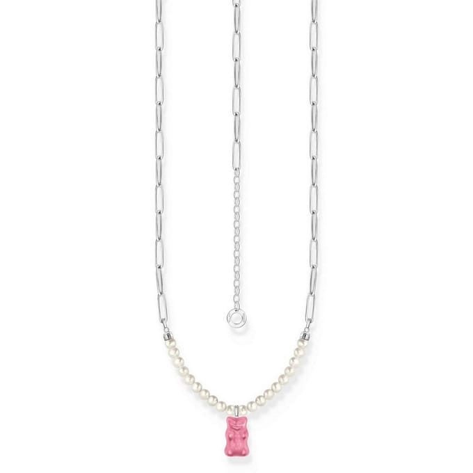 Thomas Sabo - KE2207-082-9-L45V - Ketting - 925 zilver - Dames - Goldbär roze - 40+5cm